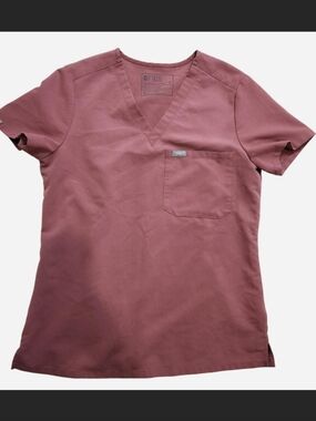 Figs Catarina One-Pocket Scrub Top Rose Pink XS EUC Limited Edition